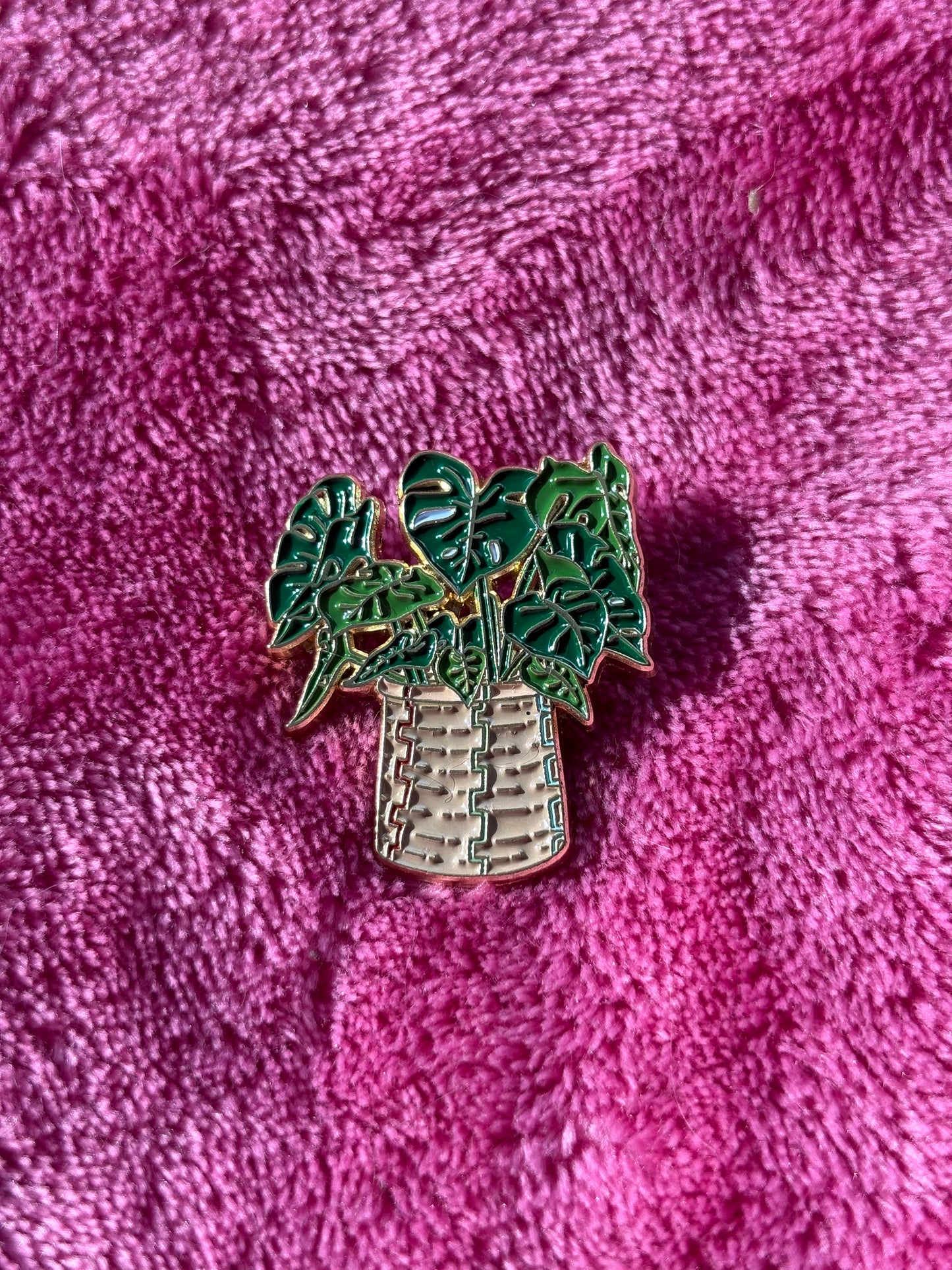 Queen Monstera Enamel Pin