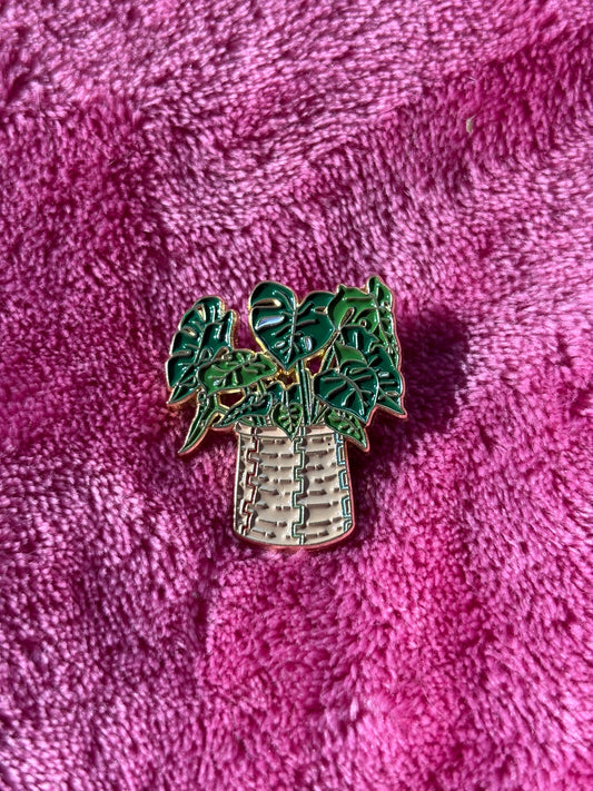 Queen Monstera Enamel Pin