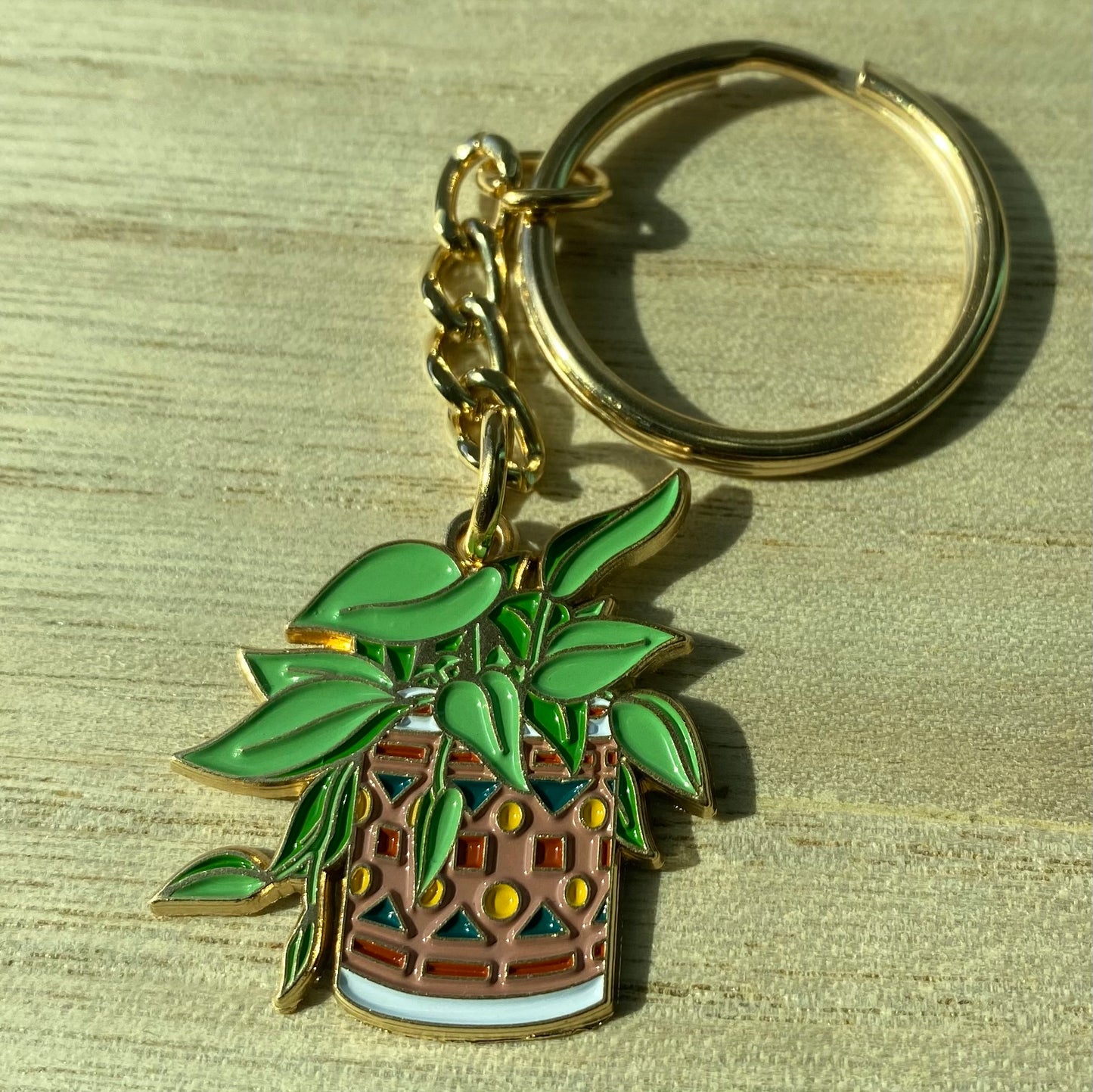 Potted Pothos Keychain